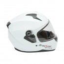 Casca moto integrala alba cu viziera transparenta si ochelari de soare, marimea L Arcane White Breckner Germany