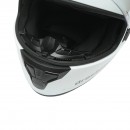 Casca moto integrala alba cu viziera transparenta si ochelari de soare, marimea L Arcane White Breckner Germany