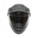 Casca motocross integrala negru mat cu viziera transparenta si ochelari de soare, marimea XL Lion