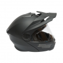 Casca motocross integrala negru mat cu viziera transparenta si ochelari de soare, marimea XL Lion