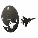 Ceas de perete metalic Krodesign Plane, diametru 50 cm, negru
