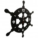 Ceas de perete metalic Krodesign Rudder, diametru 70 cm, negru