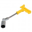 Cheie articulata cu  maner plastic pentru bujii 16 mm, 260mm
