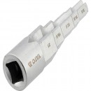 Cheie instalator in trepte cu adaptor 1/2, Cr-V