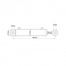 Cilindru hidraulic plug reversibil 67x73x40x1000 cursa de deschidere 700mm cu racord hidraulic fi18