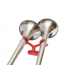 Claxon 2 trompete rosu 12V/24V pentru compresor de aer