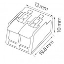 Clema  2 poli Slim-2, transparent, maxim 4 mmp, 32A, 450V