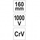 Cleste electrician tip spitz Yato YT-21154, VDE, 1000 V, 160 mm