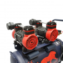 Compresor aer 50L fara ulei silentios, 2 motoare 4 cilindri 1.5KW/2CP, presiune maxima 8 bar, volum aer aspirat 170L/min