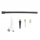 Compresor aer portabil negru 36W baterie 4000mA reincarcabila cu accesorii