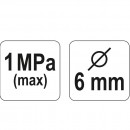 Conector universal pentru aer comprimat Yato YT-2371, 1/2, 1 Bar, Alama