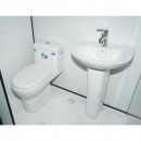 Container tip casa pliabil 5800x2460x2510mm cu usa 2 geamuri, cabina dus, wc si 2 paturi supraetajat