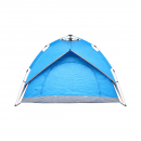 Cort camping 2 persoane albastru pliabil automat pop-up 2 intrari, impermeabil cu protectie UV si plasa anti-insecte 200x200x145cm