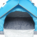 Cort camping 2 persoane albastru pliabil automat pop-up 2 intrari, impermeabil cu protectie UV si plasa anti-insecte 200x200x145cm