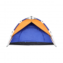 Cort camping 2 persoane albastru-portocaliu pliabil automat pop-up 2 intrari, impermeabil cu protectie UV si plasa anti-insecte 200x200x145cm