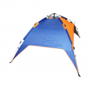 Cort camping 2 persoane albastru-portocaliu pliabil automat pop-up 2 intrari, impermeabil cu protectie UV si plasa anti-insecte 200x200x145cm