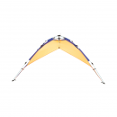 Cort camping 2 persoane albastru-portocaliu pliabil automat pop-up 2 intrari, impermeabil cu protectie UV si plasa anti-insecte 200x200x145cm
