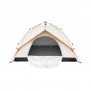 Cort camping 2 persoane crem pliabil automat pop-up 2 intrari, impermeabil cu protectie UV si plasa anti-insecte 200x200x145cm