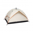 Cort camping 2 persoane crem pliabil automat pop-up 2 intrari, impermeabil cu protectie UV si plasa anti-insecte 200x200x145cm