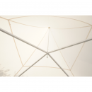 Cort pavilion evenimente tip pagoda 5x5m, alb impermeabil, acoperis PVC 750g/m2, cadru otel-aluminiu 48x48x2.5mm