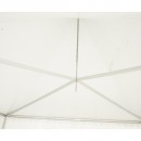 Cort pavilion evenimente tip pagoda 6x6m, alb impermeabil UV, acoperis PVC 950g/m2, cadru aluminiu 64x64x3mm