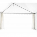 Cort pavilion evenimente tip pagoda 6x6m, alb impermeabil UV, acoperis PVC 950g/m2, cadru aluminiu 64x64x3mm