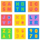 Covoras educativ puzzle 180x180cm alfabet rebel