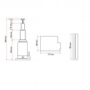 Cric hidraulic cu piston dublu 8 tone 240mm