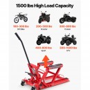 Cric hidraulic pentru motociclete, capacitate max 680 kg, Inaltime 115-385 mm, fixare chingi cu clichet