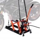 Cric hidraulic si pneumatic, Capacitate 680 kg, Inaltime ridicare 119-381 mm, 4 roti, 8-20 Bar