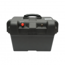 Cutie baterie auto 12V cu voltmetru DC 6-30V, intrerupator alimentare 100A, priza bricheta, afisaj LCD, 2xUSB 360x180x235mm