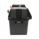 Cutie baterie auto 12V cu voltmetru DC 6-36V, intrerupator cirucit 16A, 2 prize bricheta, afisaj LCD, 2xUSB 340x195x200mm