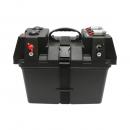 Cutie baterie auto 12V cu voltmetru DC 6-36V, intrerupator cirucit 16A, priza bricheta, afisaj LCD, 2xUSB 340x195x200mm
