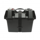 Cutie baterie auto 12V cu voltmetru DC 6-36V, intrerupator cirucit 16A, priza bricheta, afisaj LCD, 2xUSB 340x195x200mm