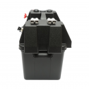 Cutie baterie auto 12V cu voltmetru DC 6-36V, intrerupator cirucit 16A, priza bricheta, afisaj LCD, 2xUSB 340x195x200mm