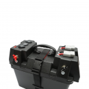 Cutie baterie auto 12V cu voltmetru DC 6-36V, intrerupator cirucit 16A, priza bricheta, afisaj LCD, 2xUSB 340x195x200mm