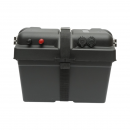 Cutie baterie auto cu voltmetru 12V, intrerupator alimentare 100A, siguranta 30A, priza bricheta, afisaj LCD, 2xUSB 360x180x235mm
