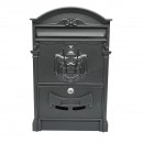 Cutie postala everest, negru antracit 410X260X90mm cu 2 chei si accesorii de prindere