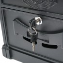 Cutie postala everest, negru antracit 410X260X90mm cu 2 chei si accesorii de prindere