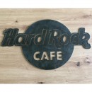 Decoratiune metalica de perete Krodesign Hard Rock Caffe KRO-1067, Lungime 60 cm, negru, grosime 1.5 mm