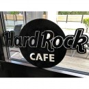 Decoratiune metalica de perete Krodesign Hard Rock Caffe KRO-1067, Lungime 60 cm, negru, grosime 1.5 mm