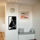 Decoratiune metalica de perete Krodesign KRO-1068, Darth Vader, lungime 55 cm, negru, grosime 1.5 mm
