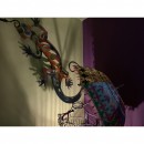 Decoratiune perete Krodesign Lizard, Lungime 106 cm, multicolora