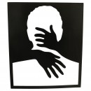 Decoratiune perete Krodesign Man Silhouette, lungime 50x43 cm, negru