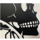 Decoratiune perete Krodesign Skull&Rose, diametru 50 cm, negru