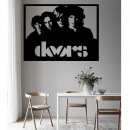 Decoratiune tablou de perete Krodesign Doors Band, diametru 53 cm, negru