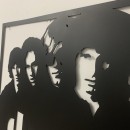 Decoratiune tablou de perete Krodesign Doors Band, diametru 53 cm, negru