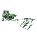 Despicator lemne 16T, motor benzina 15CP cu banda rulanta si conveier 570Kg