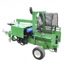 Despicator lemne 16T, motor benzina 15CP cu banda rulanta si conveier 570Kg