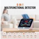 Detector calitate aer 8 in 1, AQI, PM1.0, PM2.5, PM10, TVOC, HCHO, umiditate, temperatura